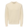 ONLY & SONS James relaxed striktrøje - Oatmeal