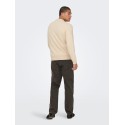 ONLY & SONS James relaxed striktrøje - Oatmeal