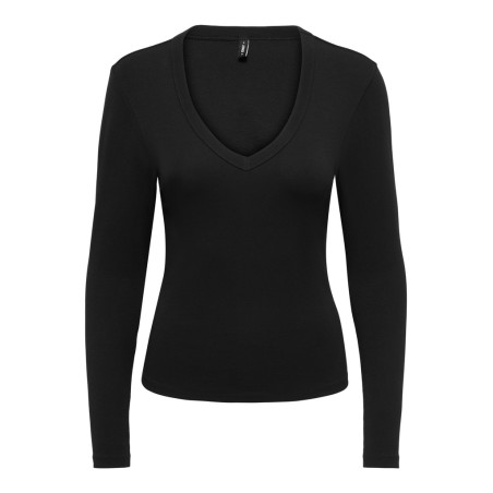ONLY Riley langærmet bluse - Black