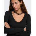 ONLY Riley langærmet bluse - Black