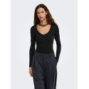 ONLY Riley langærmet bluse - Black