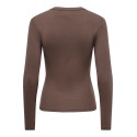 ONLY Riley langærmet bluse - Chocolate Martini