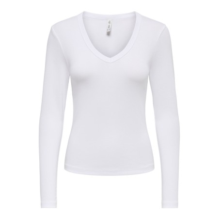 ONLY Riley langærmet bluse - Cloud Dancer