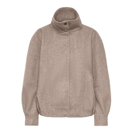 ONLY Asta high collar bomberjakke - Simply Taupe / Melange