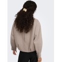 ONLY Asta high collar bomberjakke - Simply Taupe / Melange
