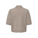 ONLY Lana scarf detail strikcardigan - Taupe Gray