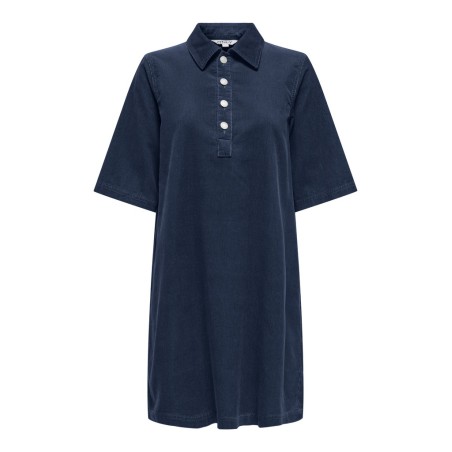 ONLY Gry-Nessa fløjlskjole - Navy Blazer