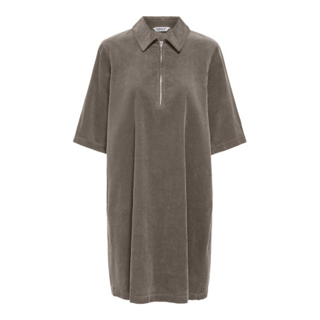 ONLY Nessa zip fløjlskjole - Falcon