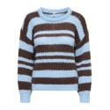ONLY Nordic stripe langærmet striktrøje - Dusty Blue