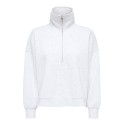 ONLY Lesure half zip sweatshirt - Light Grey Melange