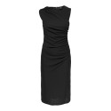 ONLY Amber ruching midi kjole - Black
