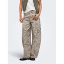 ONLY Taylor - Banu high waist barrel bukser - Oatmeal / Camo