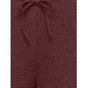ONLY Milla glitter wide bukser - Decadent Chocolate / Silver Glitter