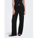 ONLY Milla glitter wide bukser - Black / Silver Lurex