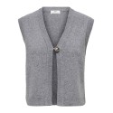 JDY Brilliant life onebutton strikvest - Medium Grey Melange