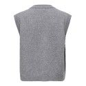 JDY Brilliant life onebutton strikvest - Medium Grey Melange