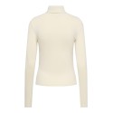 JDY Sissy high neck langærmet bluse - Oatmeal