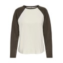 JDY Jeanett raglan contrast bluse - Antique White