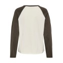 JDY Jeanett raglan contrast bluse - Antique White