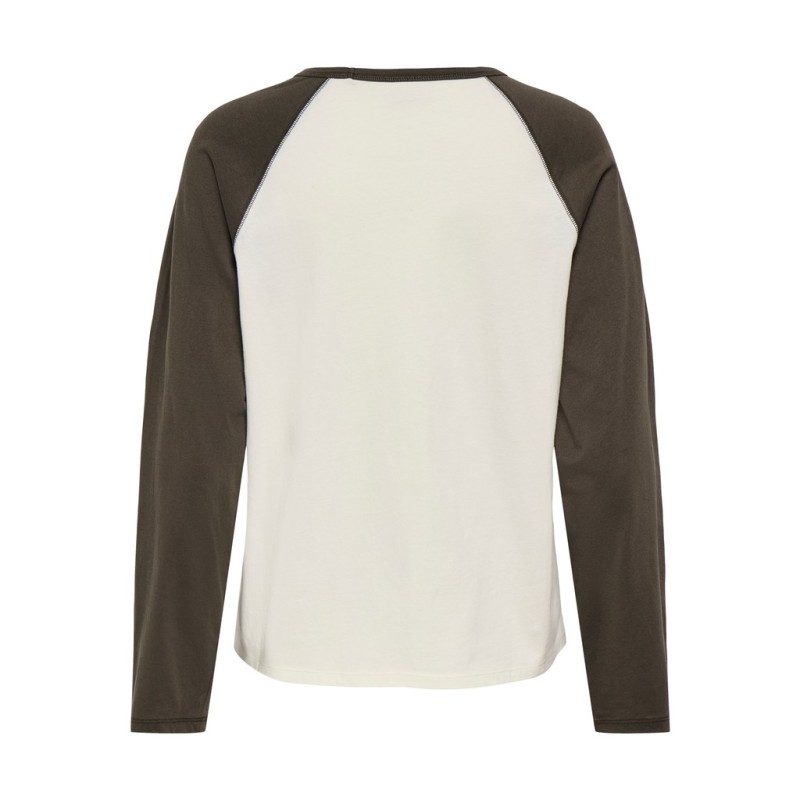 JDY Jeanett raglan contrast bluse - Antique White