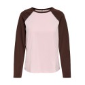 JDY Jeanett raglan contrast bluse - Chalk Pink