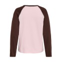 JDY Jeanett raglan contrast bluse - Chalk Pink