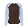 JDY Jeanett raglan contrast bluse - Coffee Bean