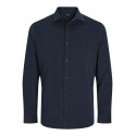 JACK & JONES PLUS Blaparker langærmet fløjlsskjorte - Night Sky