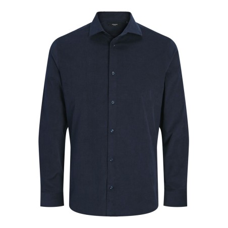 JACK & JONES PLUS Blaparker langærmet fløjlsskjorte - Night Sky