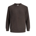 JACK & JONES PLUS Jaxon striktrøje - Mulch