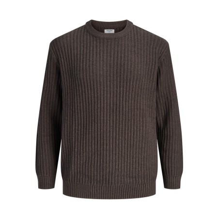 JACK & JONES PLUS Jaxon striktrøje - Mulch