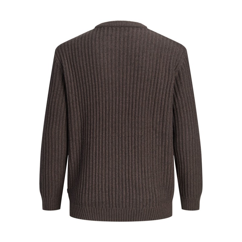 JACK & JONES PLUS Jaxon striktrøje - Mulch