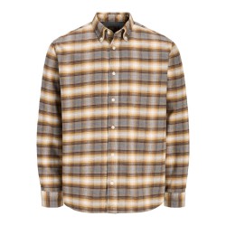 JACK & JONES JUNIOR Stanley flannel langærmet skjorte - Walnut