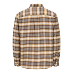 JACK & JONES JUNIOR Stanley flannel langærmet skjorte - Walnut