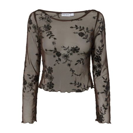 PIECES Vita langærmet bluse - Wren