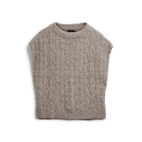 PIECES Nosie poncho - Fossil