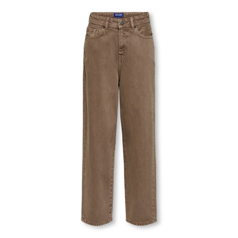 ONLY & SONS JUNIOR Fade loose brown denim jeans - Brown Denim