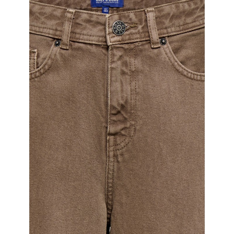 ONLY & SONS JUNIOR Fade loose brown denim jeans - Brown Denim