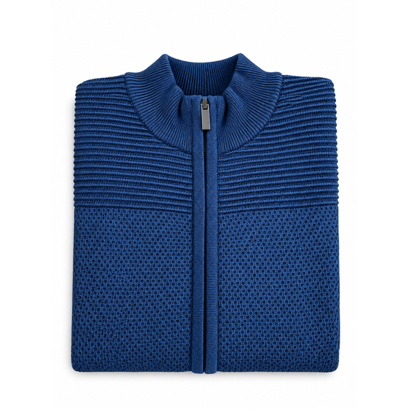 BERNTSON Strikcardigan - Navy