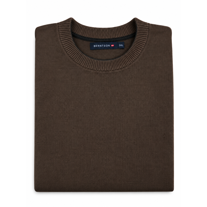 BERTNSON Striksweater - Brown
