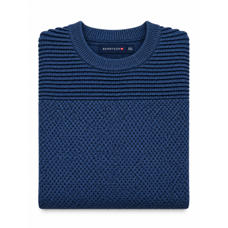 BERTNSON Striktrøje - Navy