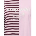 ONLY Lava half striped langærmet bluse - Chalk Pink
