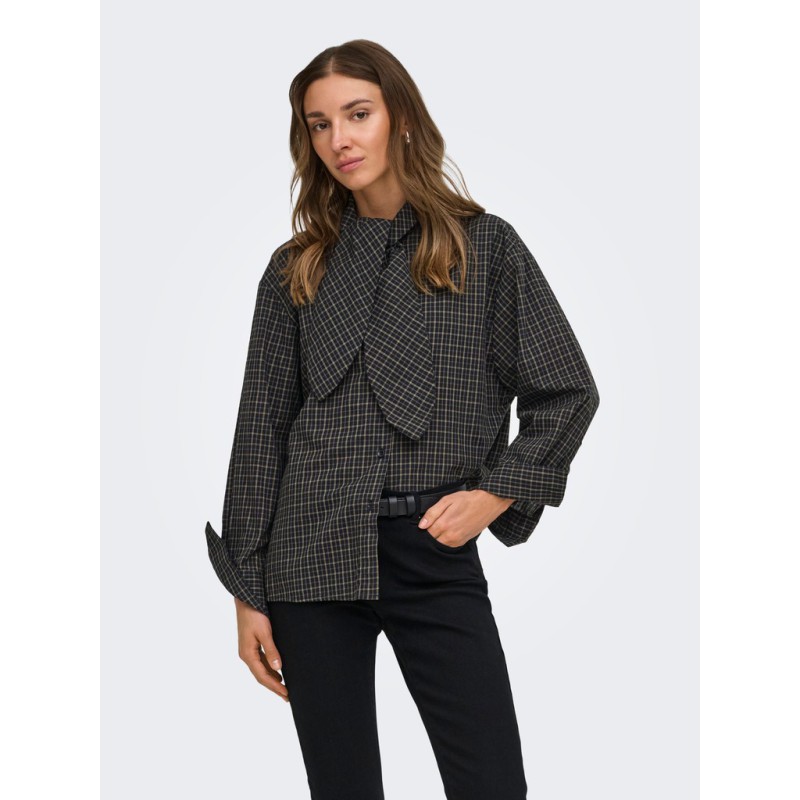 JDY Vilda scarf skjorte - Black