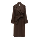 ONLY Dear-Trillionlong belt frakke - Chocolate Brown / Melange