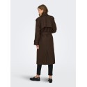 ONLY Dear-Trillionlong belt frakke - Chocolate Brown / Melange