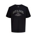 JACK & JONES PLUS Denver logo T-shirt - Black