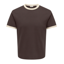 ONLY & SONS Willo T-shirt - Mulch / Antique White
