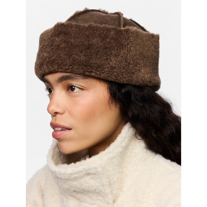 PIECES Carlo hat - Coffee Quartz