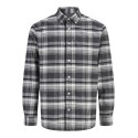 JACK & JONES Stanley flannel skjorte - Charcoal Gray