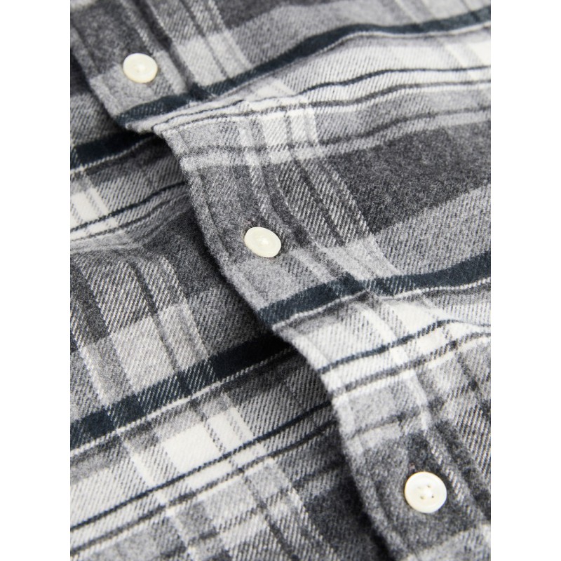 JACK & JONES Stanley flannel skjorte - Charcoal Gray